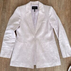 BCBGMAXAZRIA Linen Blazer Shorts Set S